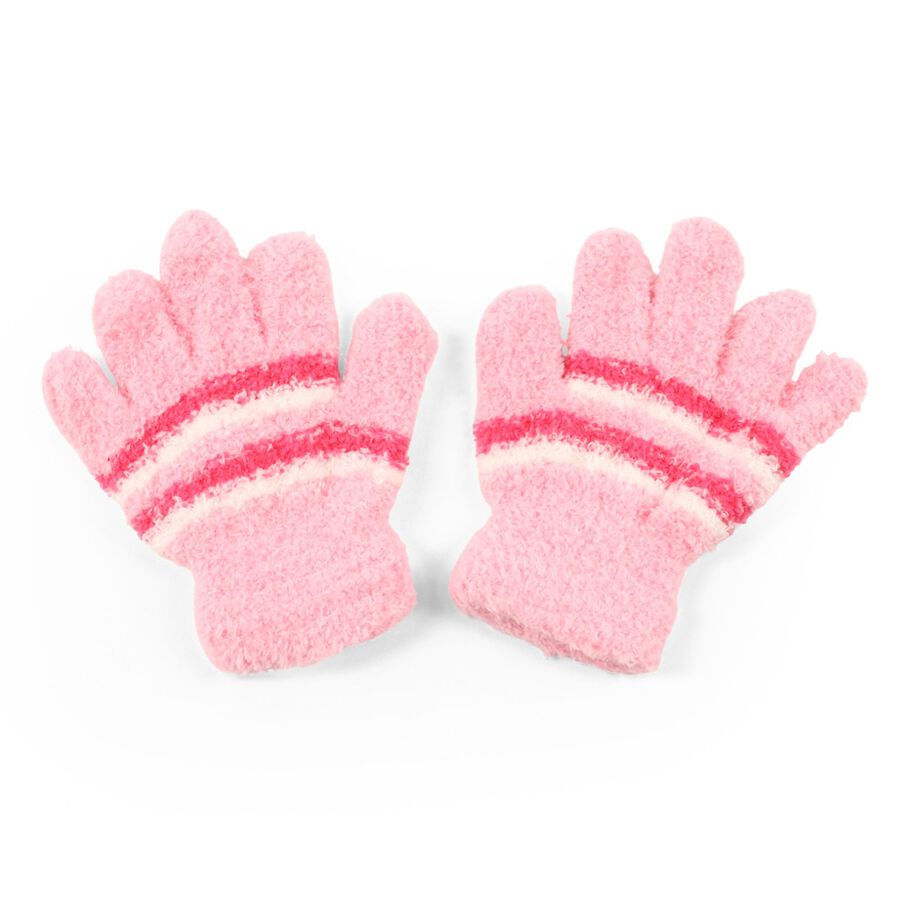 Girls' Gloves, हल्का गुलाबी, large image number null