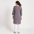 Cotton Straight Kurta, Dark Grey, small image number null