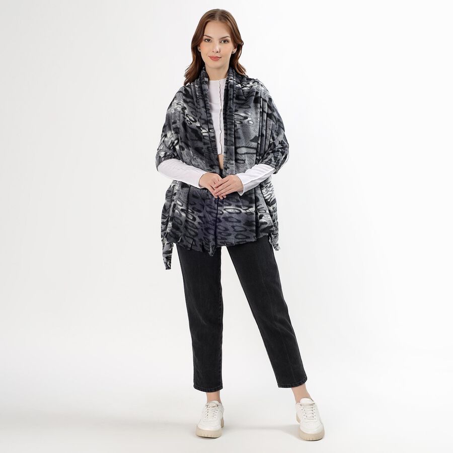 Ladies' Stole, काला, large image number null