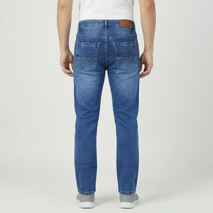 Men's Blue Slim Fit Jeans, Mid Blue, large
