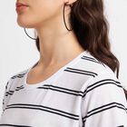 Stripes Round Neck T-Shirt, White, small image number null
