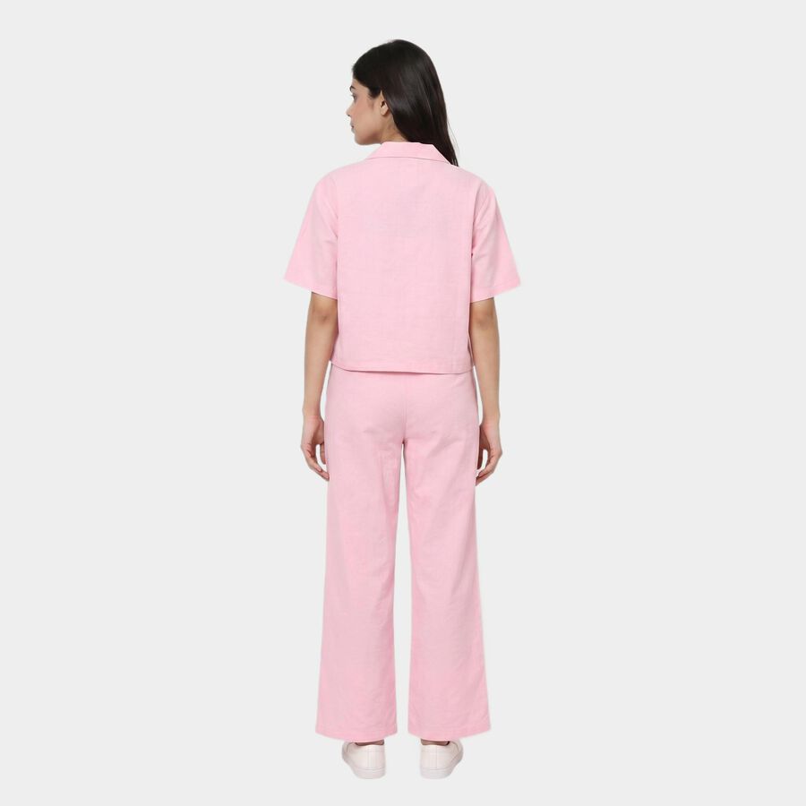 Women's Pink Solid Co-ord Set, Light Pink, large