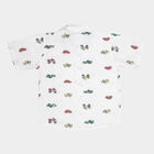 Infants Cotton Printed Shirt, White, small image number null