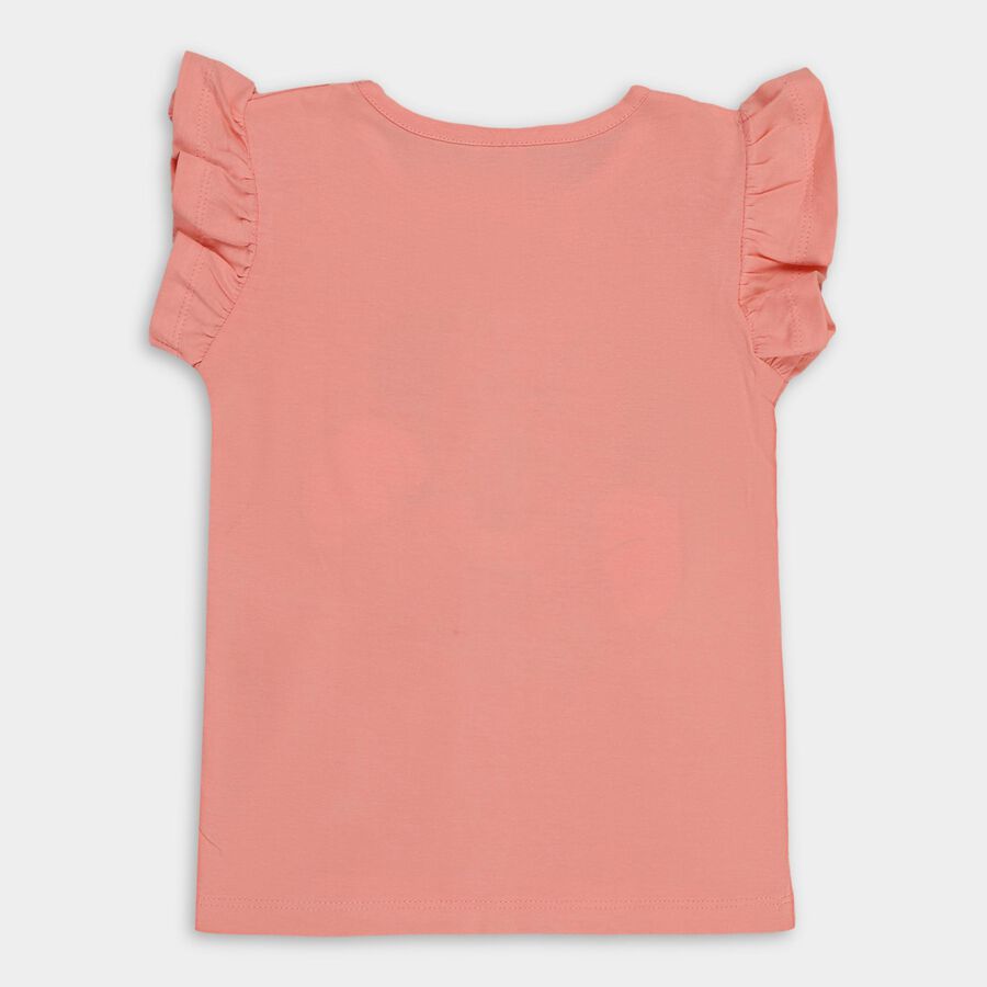 Girls' 100% Cotton T-Shirt, Light Pink, large
