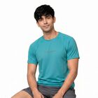 Men's Teal Crew Neck Regular Drifit T-Shirt, टील ब्लू, small