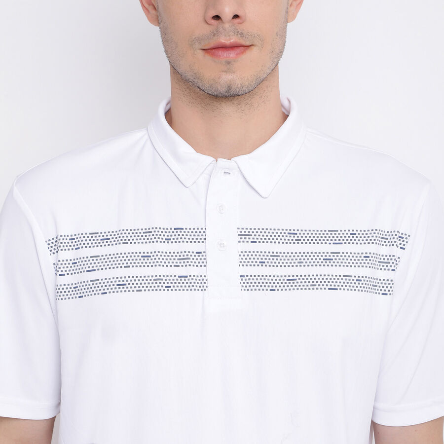 Printed Polo T-Shirt, White, large image number null