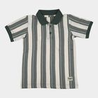 Boys Olive Round Neck Casual Half Sleeve T-Shirt, Olive, small