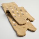 Women Beige Regular Fit Toe Design Pack of 1 Socks, गहरा पीला, small
