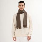 Men's Warm Brown Textured Muffler, Brown, small image number null