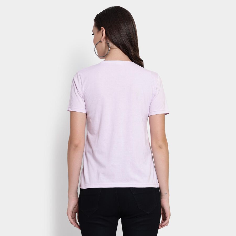 Ladies' Round Neck T-Shirt , लाइलेक, large image number null