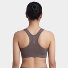 Women's Brown Seamless Sports Bra, Brown, small