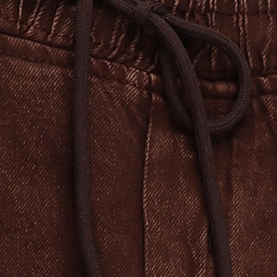 Boys' Deep Chocolate Brown Relaxed Fit Cargo Jeans, Rust, large image number null