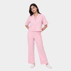 Women's Pink Solid Co-ord Set, Light Pink, small