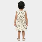 Girls' Off White Floral Printed Fit and Flare Frock, ऑफ व्हाइट, small