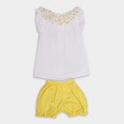 Infant Girls' 100% Cotton Short Set , पीला, small image number null