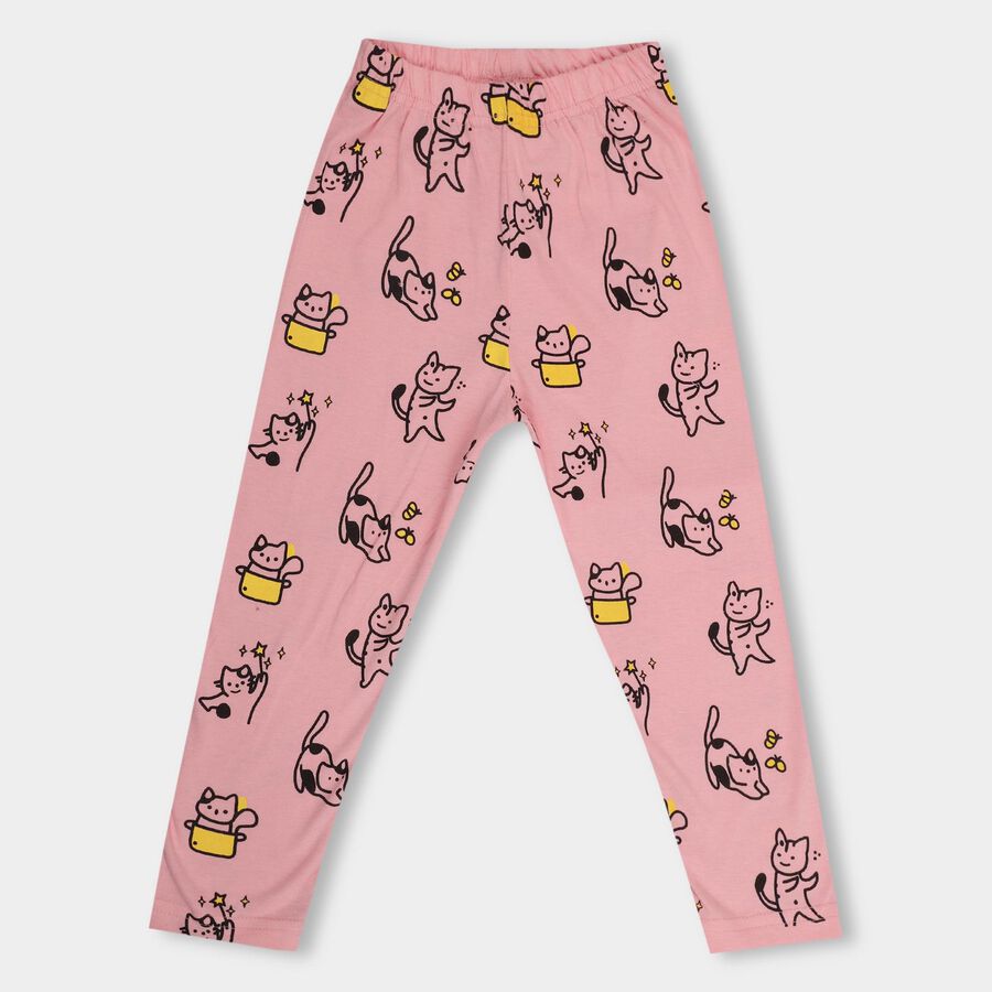 Girls' Pyjama , हल्का गुलाबी, large image number null