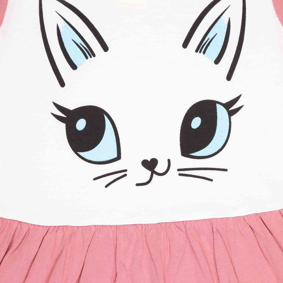 Girls Solid Frock, Light Pink, large image number null