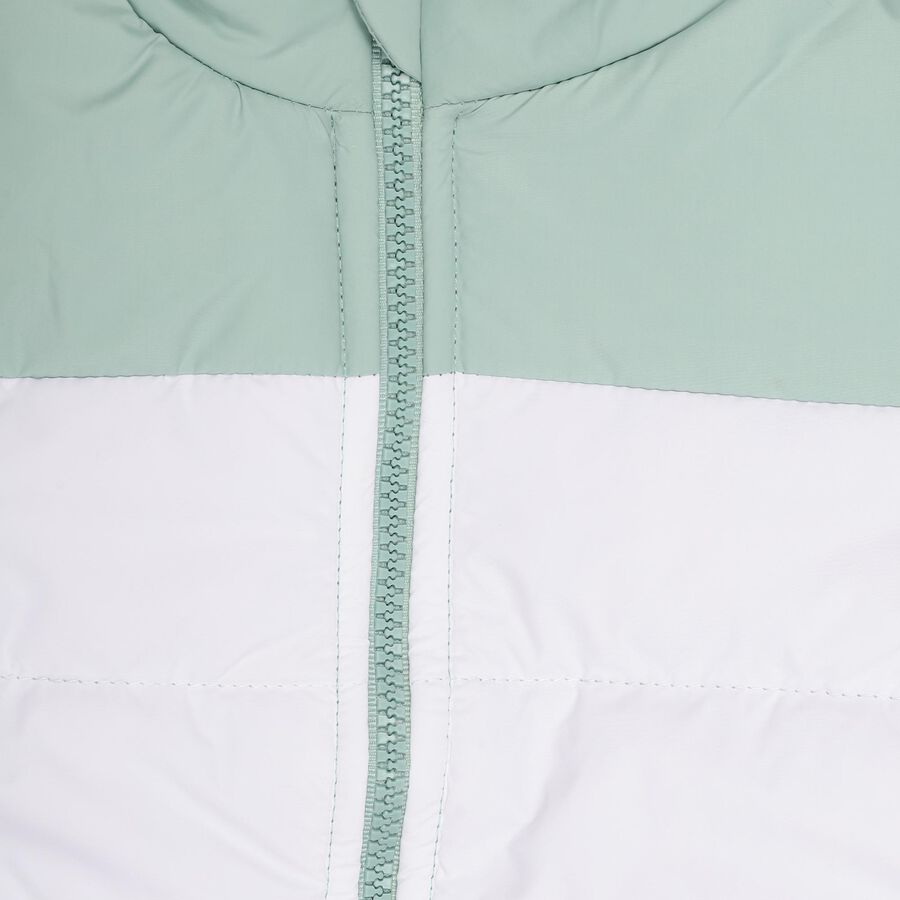 Infants' Light Sage Green Colorblock Zip Casual Jacket, Light Green, large image number null