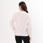 Women's Light Pink Crew Neck Casual Pullover, हल्का गुलाबी, small image number null