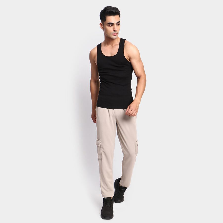 Men's 100% Cotton Gym T-Shirt, काला, large image number null