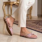 Women's Lilac Bow Strappy Sandals, Lilac, small