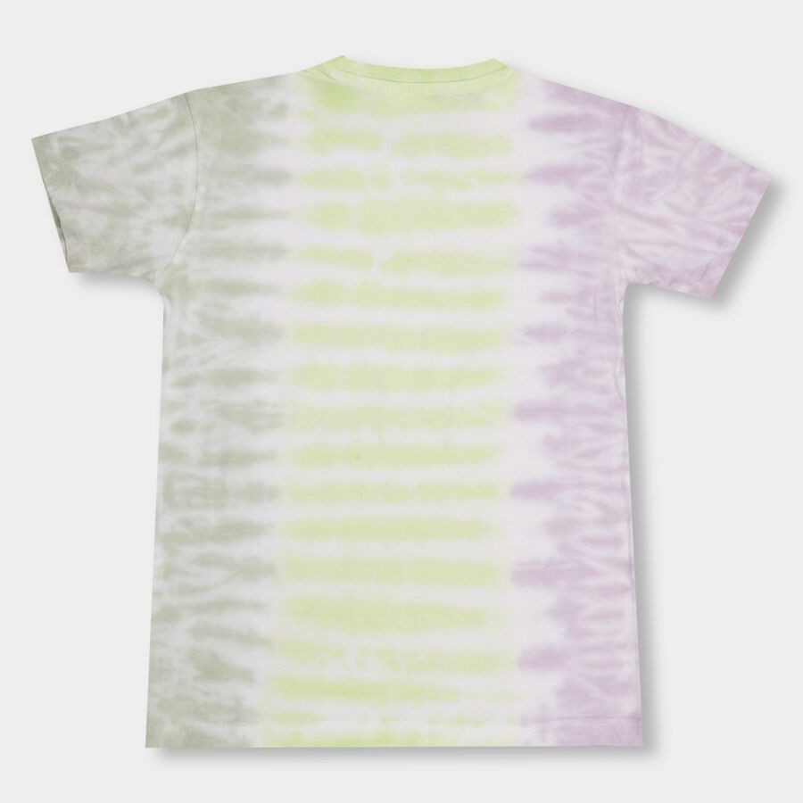 Boys' 100% Cotton Half Sleeves T-Shirt, हल्का हरा, large image number null