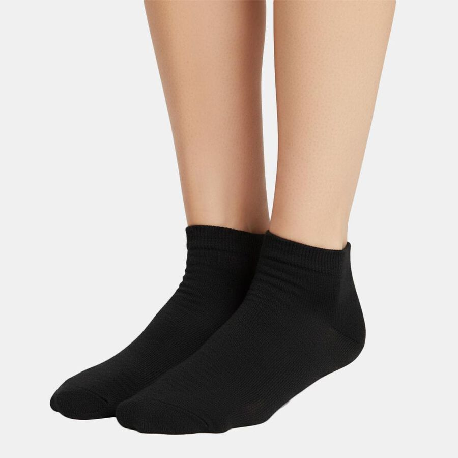 Men's Ankle Length Socks Pack of 3 ( Grey Melange, Black, Charcoal ), चारकोल, large