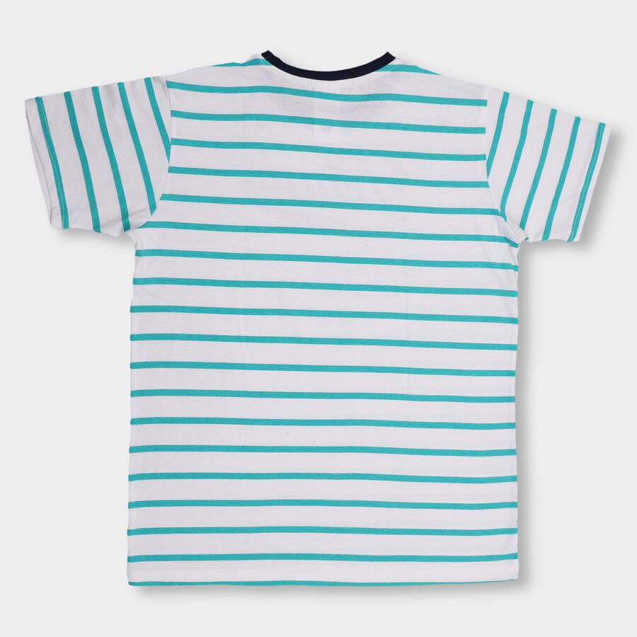 Boys' 100% Cotton Half Sleeves T-Shirt, सफ़ेद, large image number null