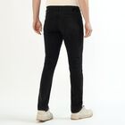 Men's Jet Black Slim Fit Stretchable Jeans, गहरा ग्रे, small