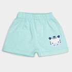Infants Solid Elasticated Waist Half Pant, Light Green, small image number null