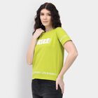 Ladies' Round Neck T-Shirt, निऑन ग्रीन, small