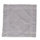 Men's Muted Grey and White Checked Pack of 3 Handkerchief, White, small