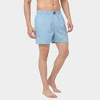 Men's Light Blue Classic Fit Printed Boxers, Light Blue, small