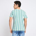 Men's 100% Cotton Round Neck Half Sleeves T-Shirt, Sky Blue, small