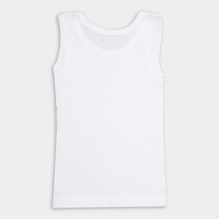Boys' 100% Cotton Vest , White, large image number null
