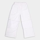 Girls' 100% Cotton Trousers, सफ़ेद, small image number null