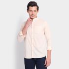 Men's100% Cotton Casual Shirt, Beige, small image number null