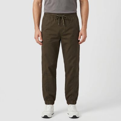 Men's Olive Green Slim Fit Jogger Trousers