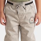 Boys Grey Regular Fit Drawstring Jogger Trousers, हल्का ग्रे, small
