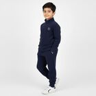 Boys' Navy Round Neck Solid Baba Suit, Navy Blue, small image number null