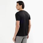 Men's Black Crew Neck Athleisure Drifit T-Shirt, Black, small