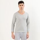 Men's Light Grey V-Neck Classic Thermal, Melange Light Grey, small image number null