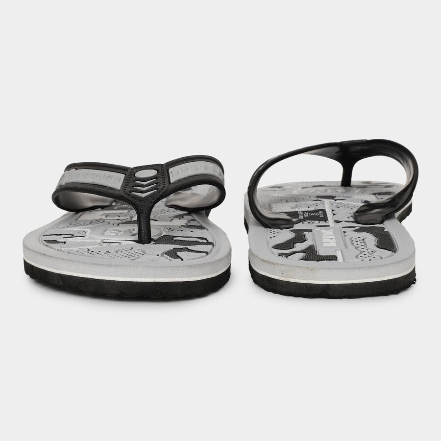 Men's Muted Charcoal Grey Slip-On Casual Slippers, Grey, large