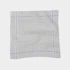 Men's Grey Checked Pack of 3 Handkerchief, गहरा ग्रे, small