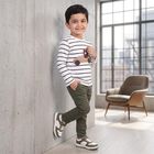 Boys Navy Blue Crew Neck Regular T-Shirt, नेवी ब्लू, small