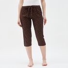 Women's Brown Viscose Regular Fit Capri, Brown, small
