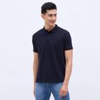 Men's Deep Midnight Navy Blue Polo Neck Polo Tee Shirt, नेवी ब्लू, small image number null