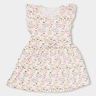 Girls' 100% Cotton Frock , Off White, small image number null