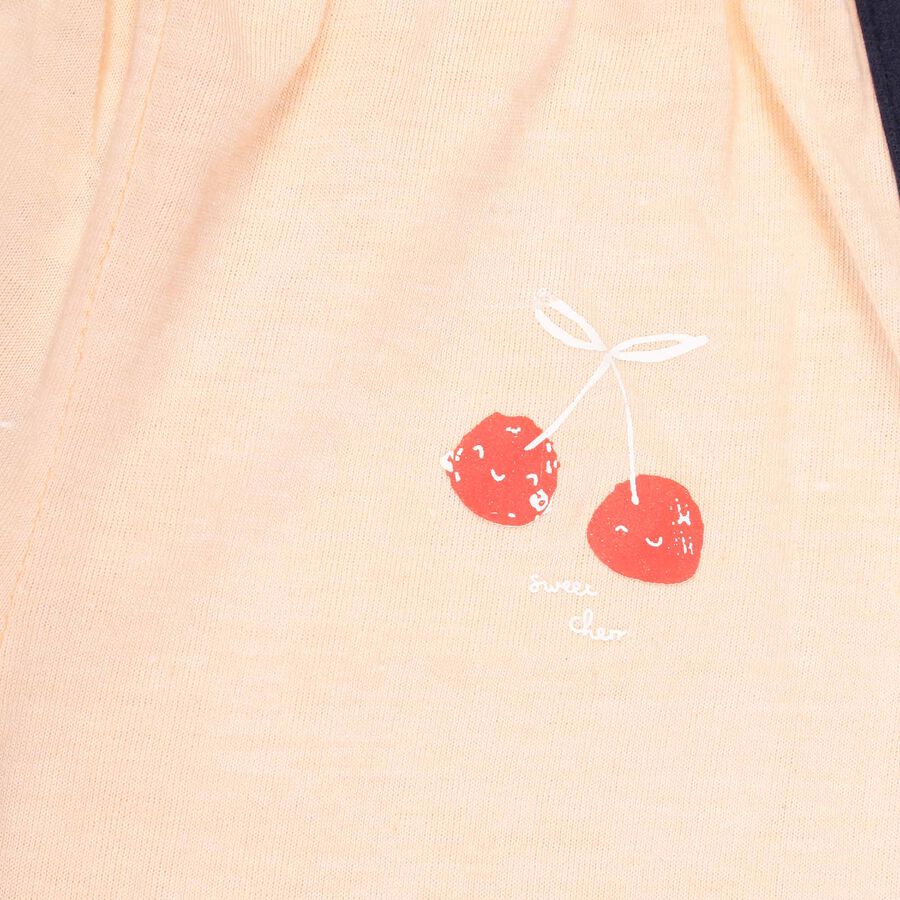 Infants Solid Pyjama, Peach, large image number null