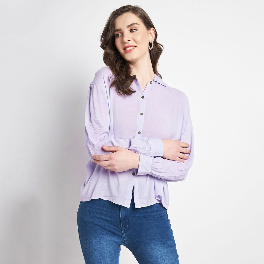 Solid Shirt, Lilac, large image number null